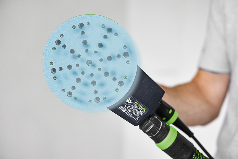 Slibemiddel, der bevæger sig på en excentersliber