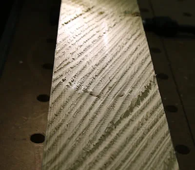 Diagonal føring af høvlen