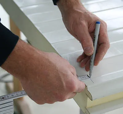 Markering af skærelinje