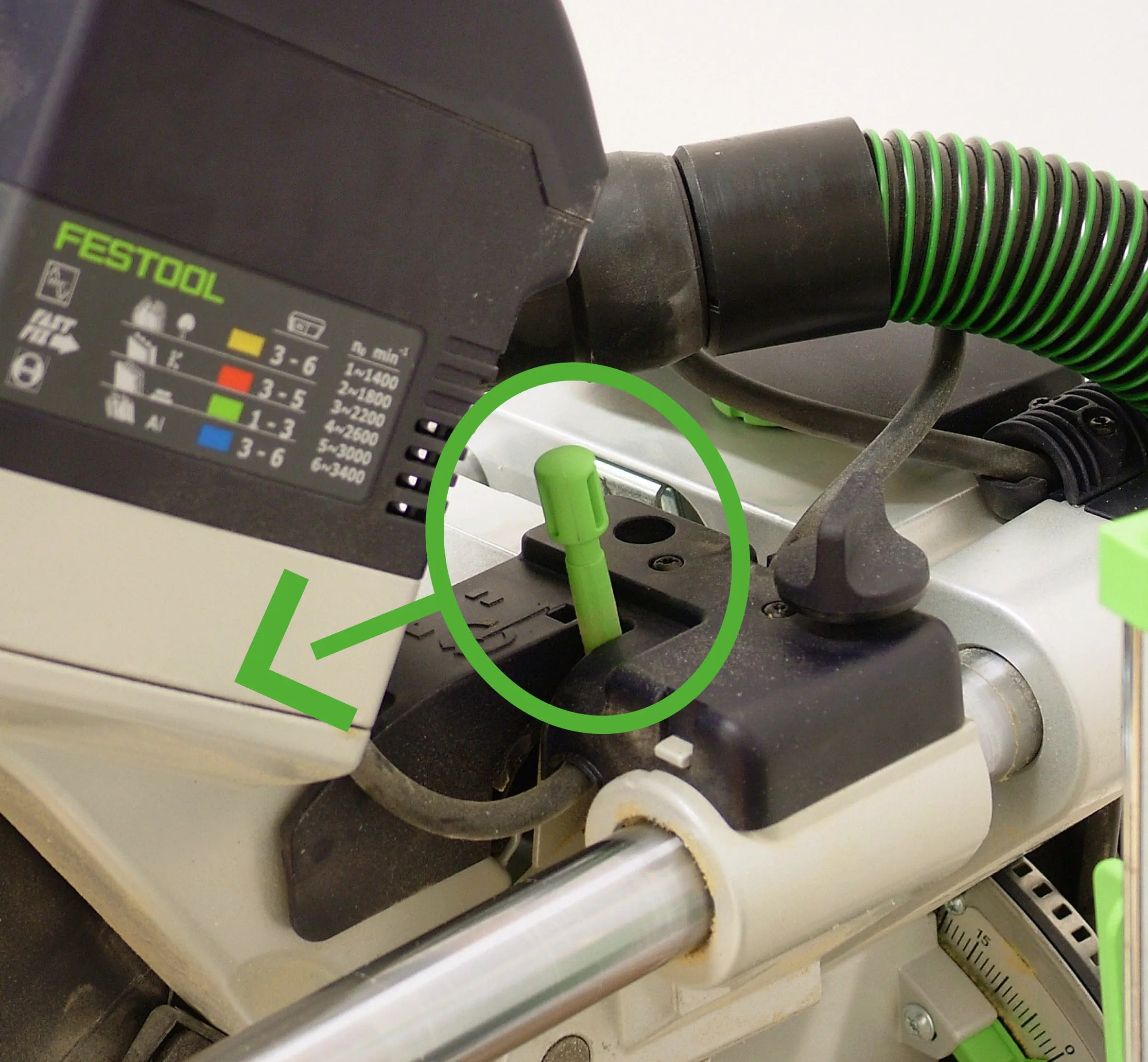 Indstilling af dybdestoppet