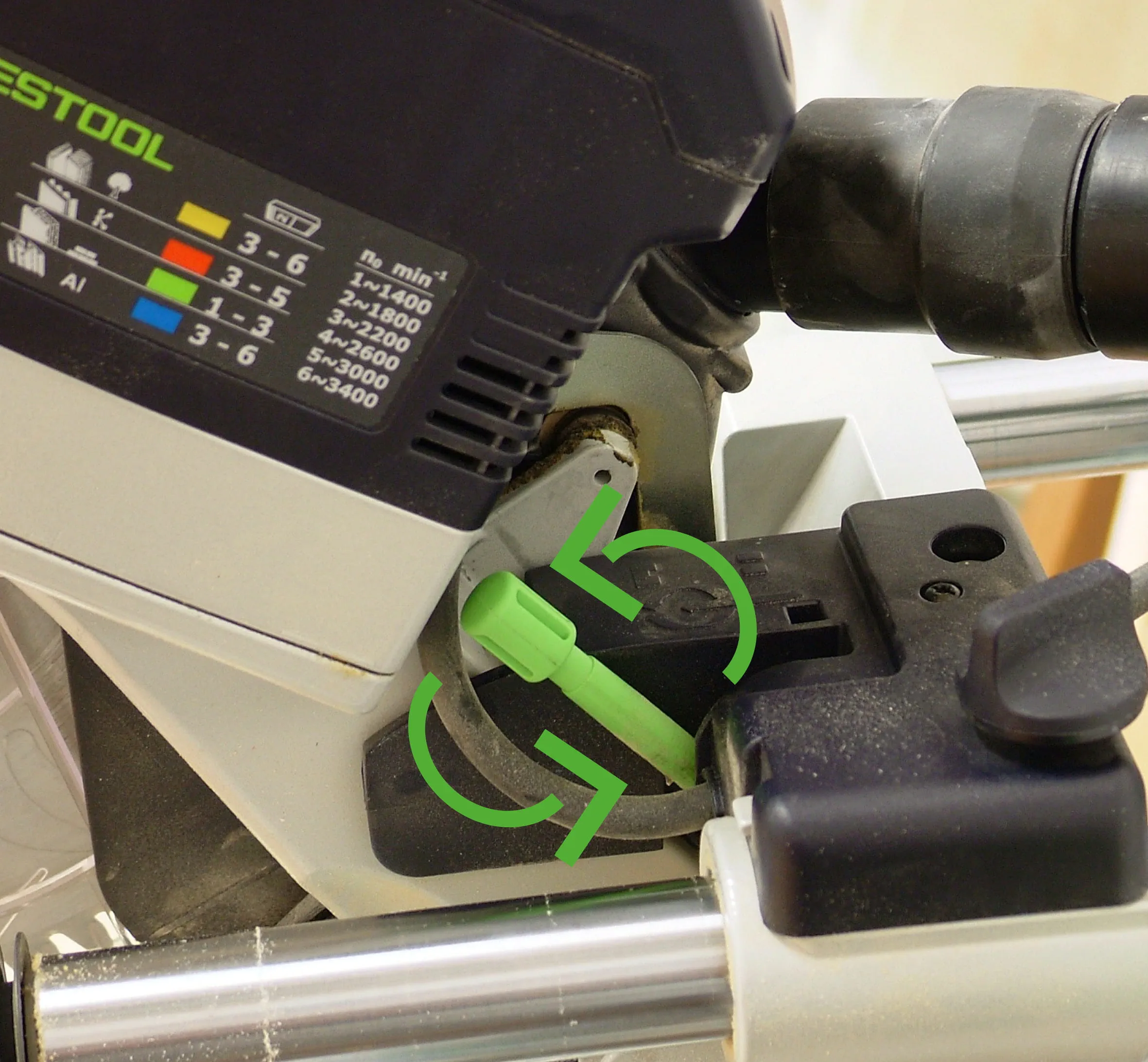 Indstilling af dybdestoppet