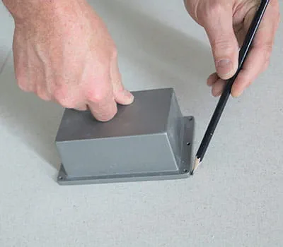 Optegning af hulstørrelse