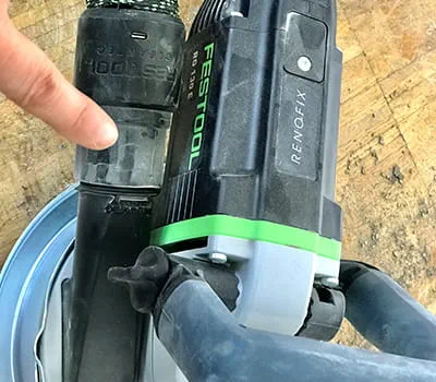 forbindelse af støvsuger og fræser