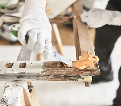 Fyldning af reparationssted