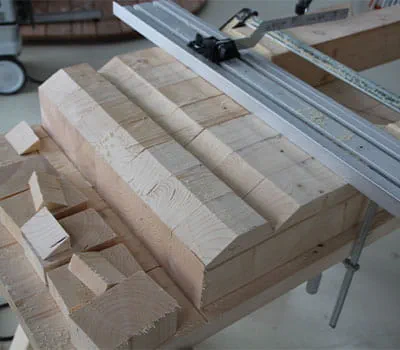 Afskæring af spærenes tagskæg