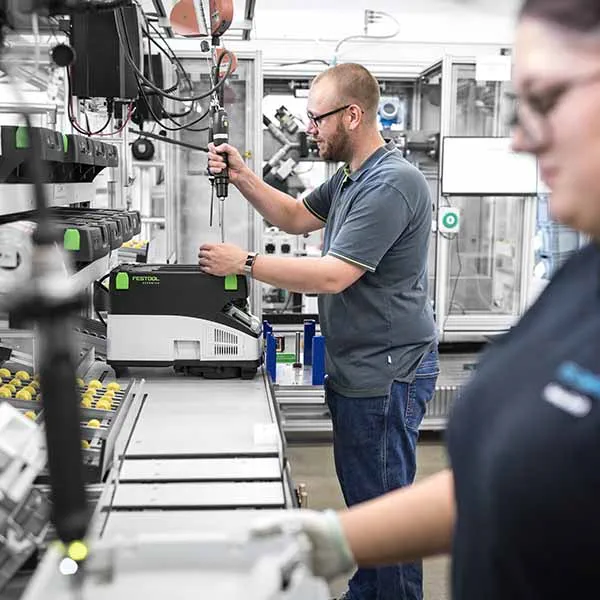 Produktionslinjen hos Festool