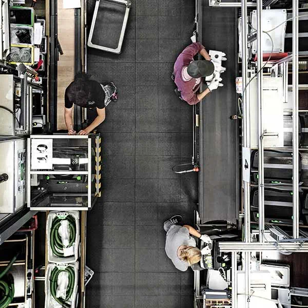 Produktionslinjen hos Festool