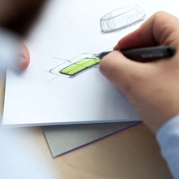 En af produktskitserne fra produktdesigner Timo Kuhls hos Festool