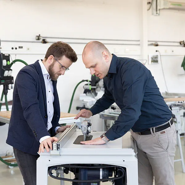 Festool-udviklerne Matthias Kübeler og Andreas Sdrzallek