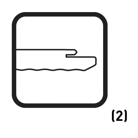 Savklinge med stabiliseringsblad, bølget