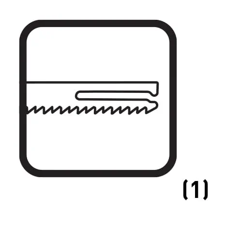 Savklinge med stabiliseringsblad, udlagt