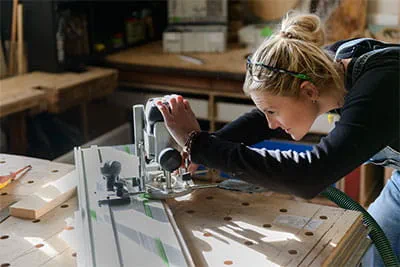 Festool høvlen i brug