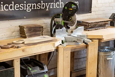 Værkstedet med Festool kap-/geringssaven KAPEX